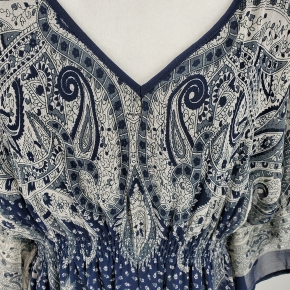 Speed Control NY navy blue and white long flowing dress 1X - Picture 4 of 16